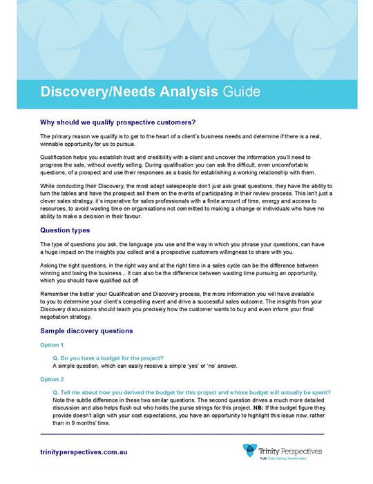 Discovery Analysis Guide